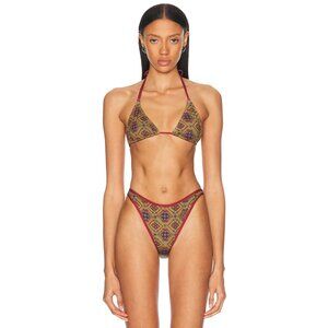 Heavy Manners Triangle Front Tie Top in Samantha Jones